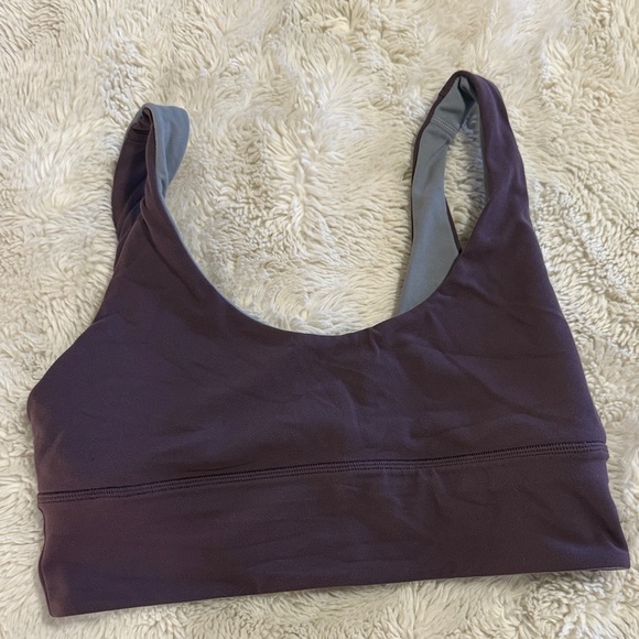 3/$13 ✨ lululemon athletica Deep Purple, Grey Reversible Sports Bra - Picture 4 of 5